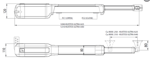 KUSTOS KIT 24V 2.5M, 250K, 18SEG