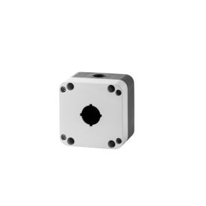 BOTONERA GRIS/NEGRO DE 1 ORIFICIO PQ01KG